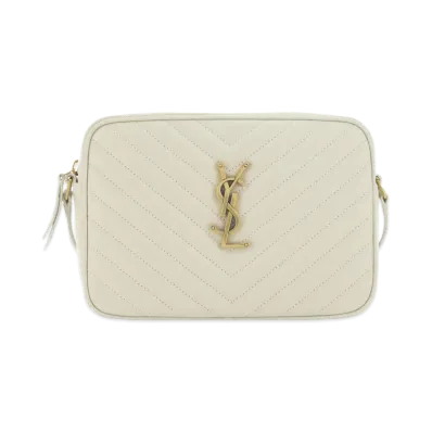 Saint Laurent Women's Chalk Leather Crossbody Bag "White"