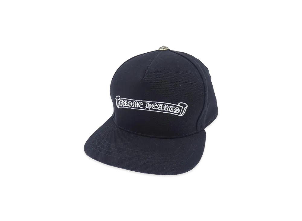 Chrome Hearts Scroll Label Logo Denim Baseball Cap "Black"
