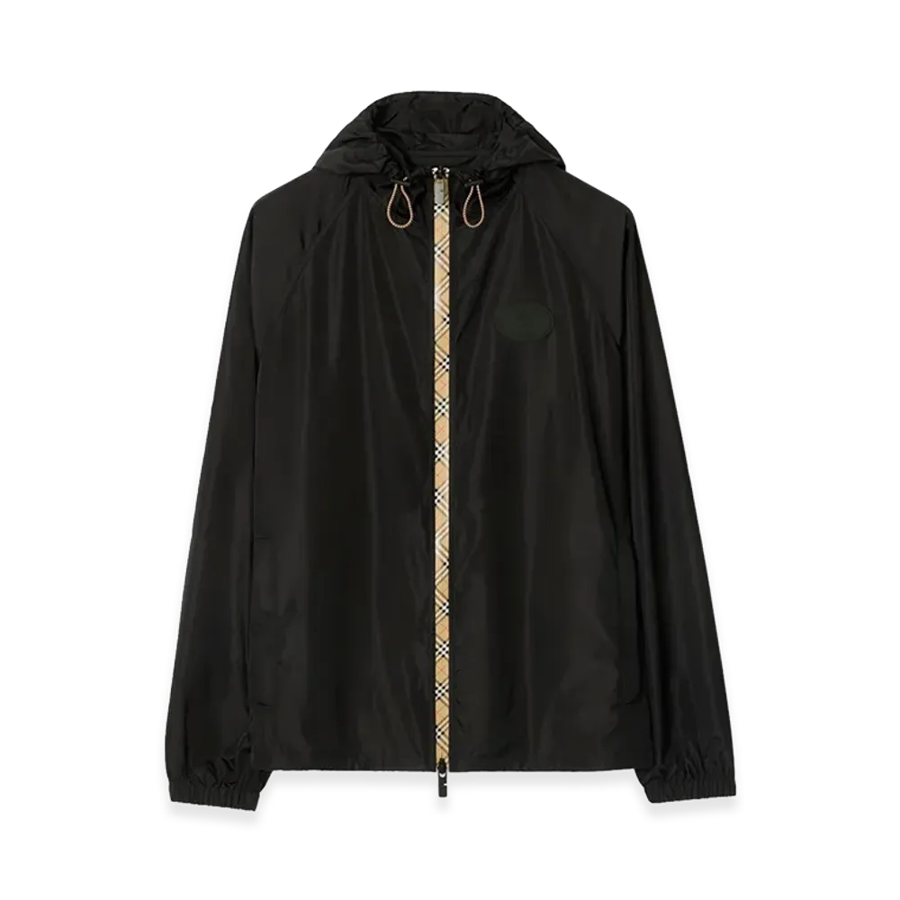 Burberry Checker Tape Nylon Hooded Jacket "Black"