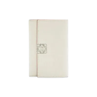 LOEWE Anagram Vertical Wallet Small Pebble Grain Calf "Light Ghost"