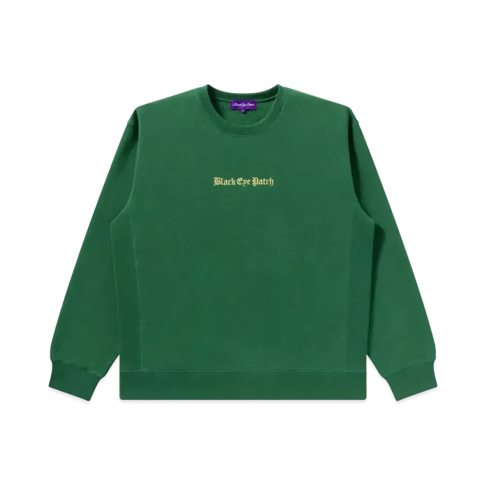 BlackEyePatch OE LOGo Crew Sweat "Green"