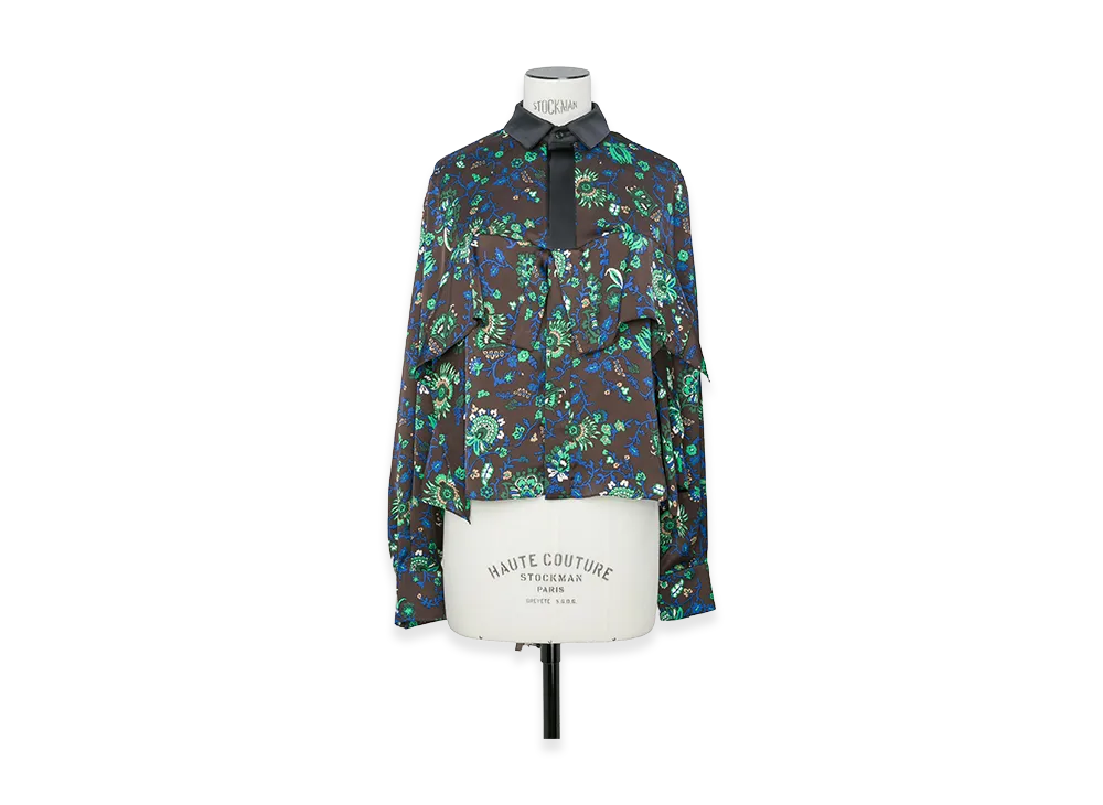 sacai Women's Floral Print Shirt "Brown"