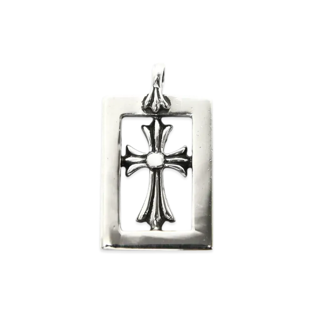 Chrome Hearts Framed Open CH Baby Fat Charm "Silver"