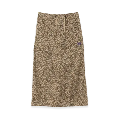 NEEDLES String Fatigue Skirt - Brush Sateen "Leopard"