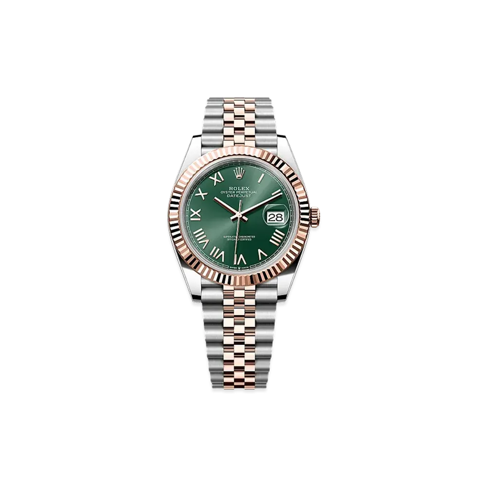 ROLEX Datejust 41 Oystersteel & Everose Gold "Mint Green"