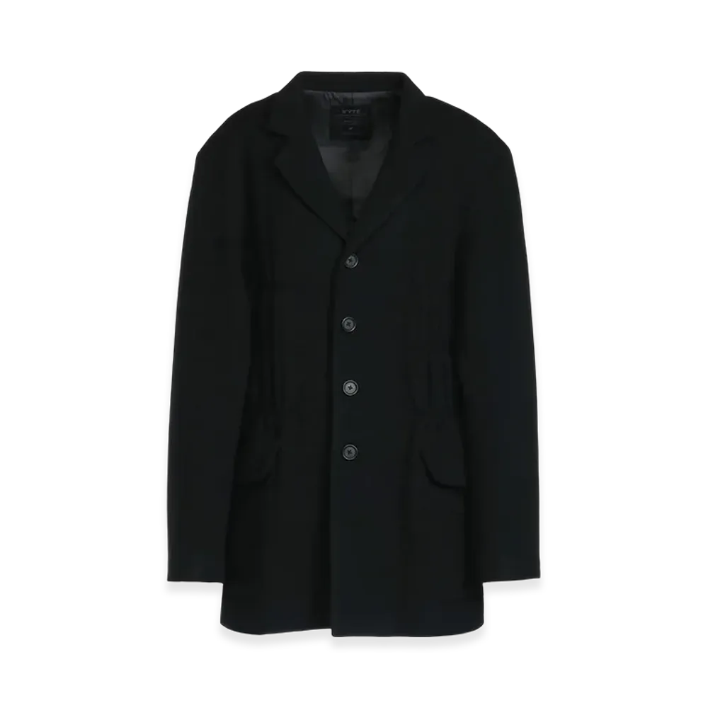 S'YTE Eco Wool Beaver Jacket With Gathered Shirring "Black"