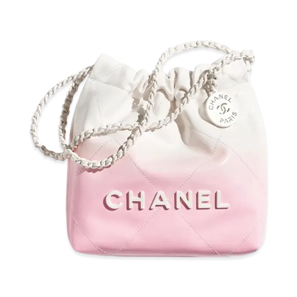 CHANEL 22 Mini Handbag "Pink/White"
