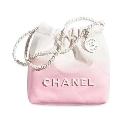 CHANEL 22 Mini Handbag "Pink/White"