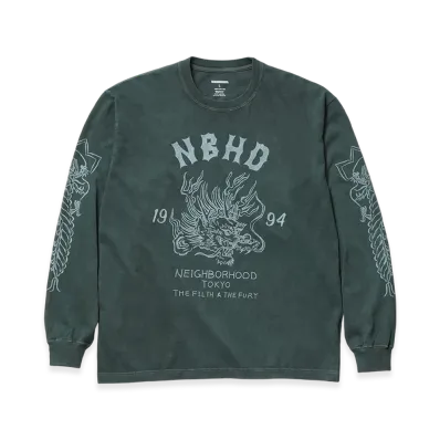 NEIGHBORHOOD NH. Tee LS-14 "Green"