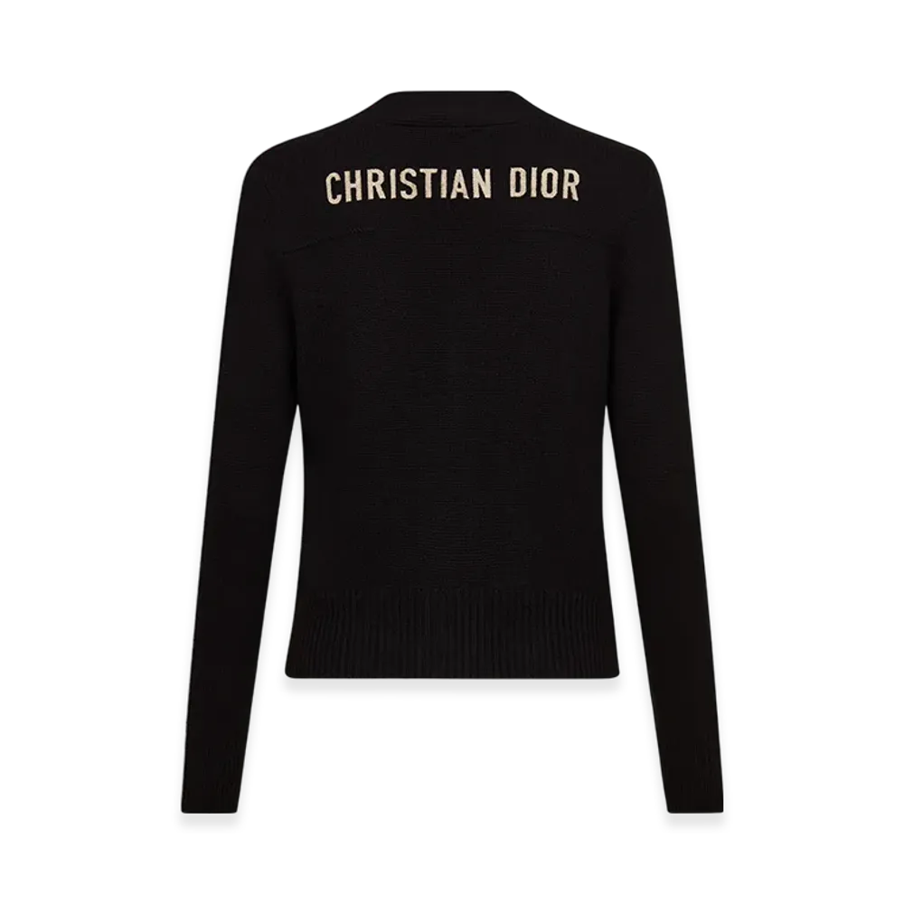 Dior Women's Buttoned Cardigan Cashmere Knit "Black"