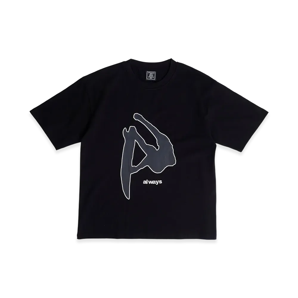 MIN-NANO x ADWYSD Fanning T shirt "Black"