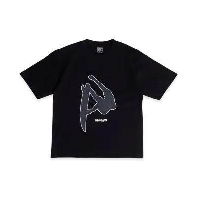 MIN-NANO x ADWYSD Fanning T shirt "Black"