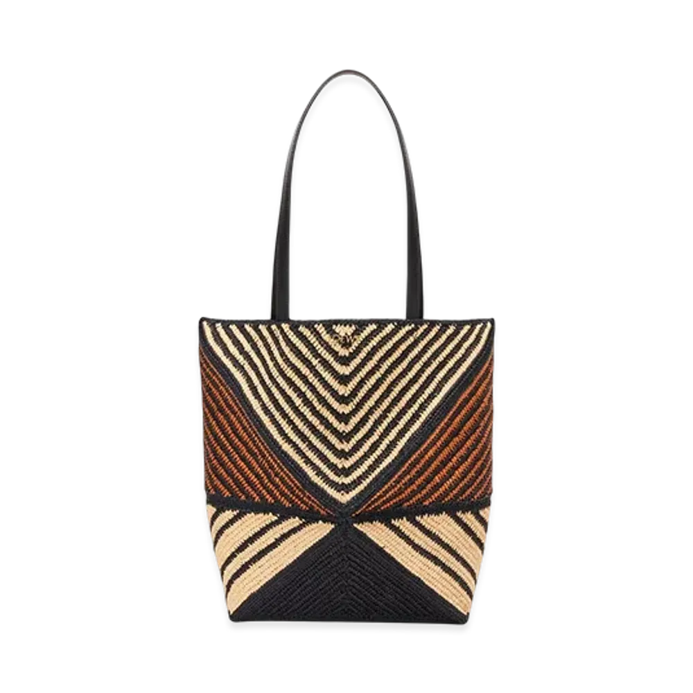 LOEWE Puzzle Fold Tote "Natural/Honey Gold"