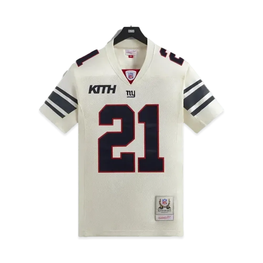 Kith x the NFL: Giants Mitchell x Ness Tiki Barber Jersey "Sandrift"