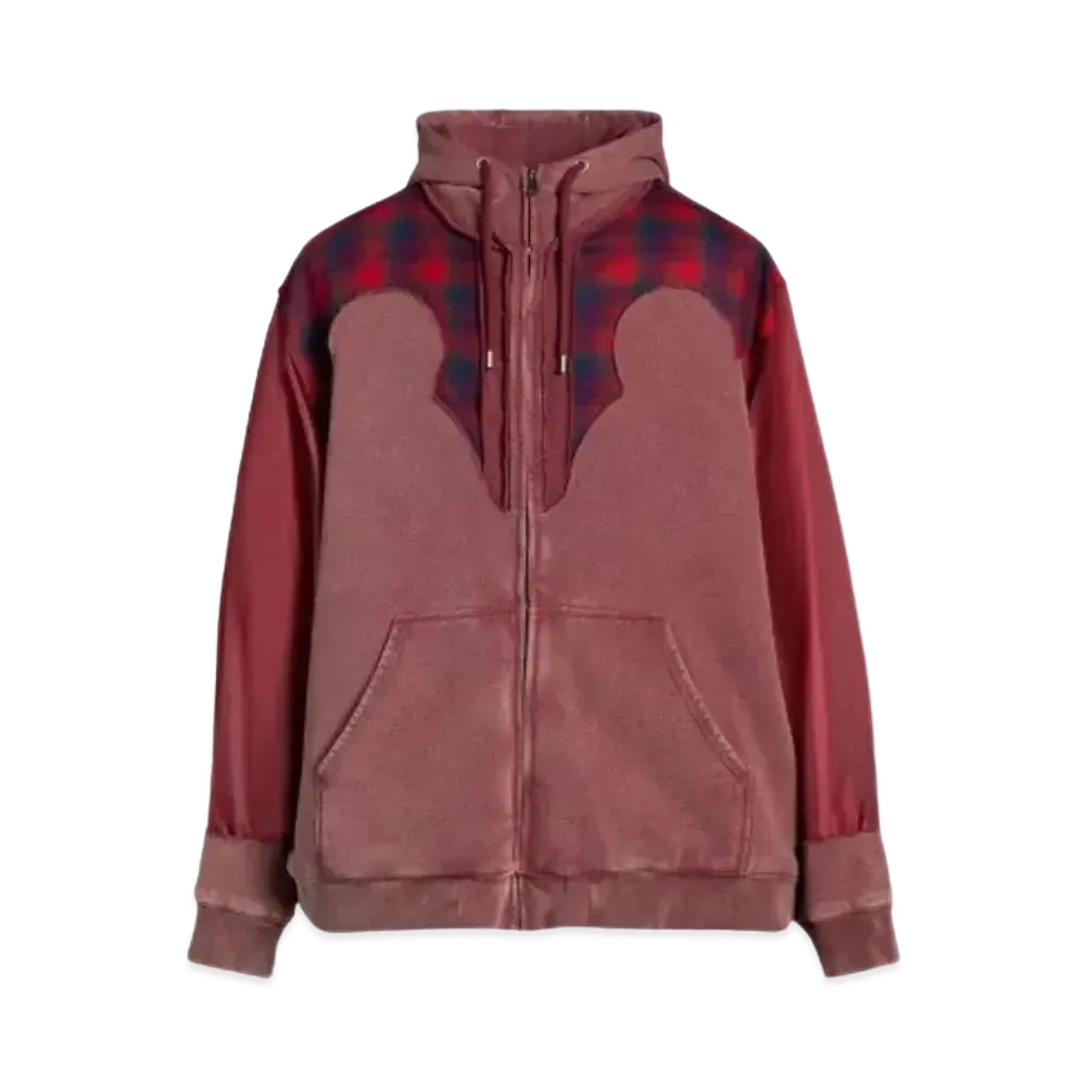 Maison Margiela Pendleton Yoke Hoodie "Bordeaux"