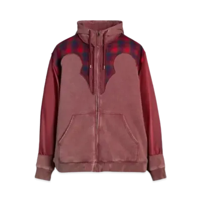 Maison Margiela Pendleton Yoke Hoodie "Bordeaux"