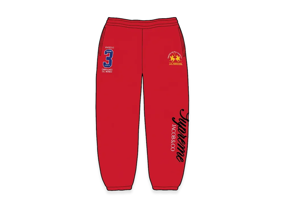 Supreme x La Martina Sweatpant "Red"