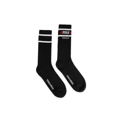 Dsquared2 Rocco Mid-Crew Socks #1 "Black"