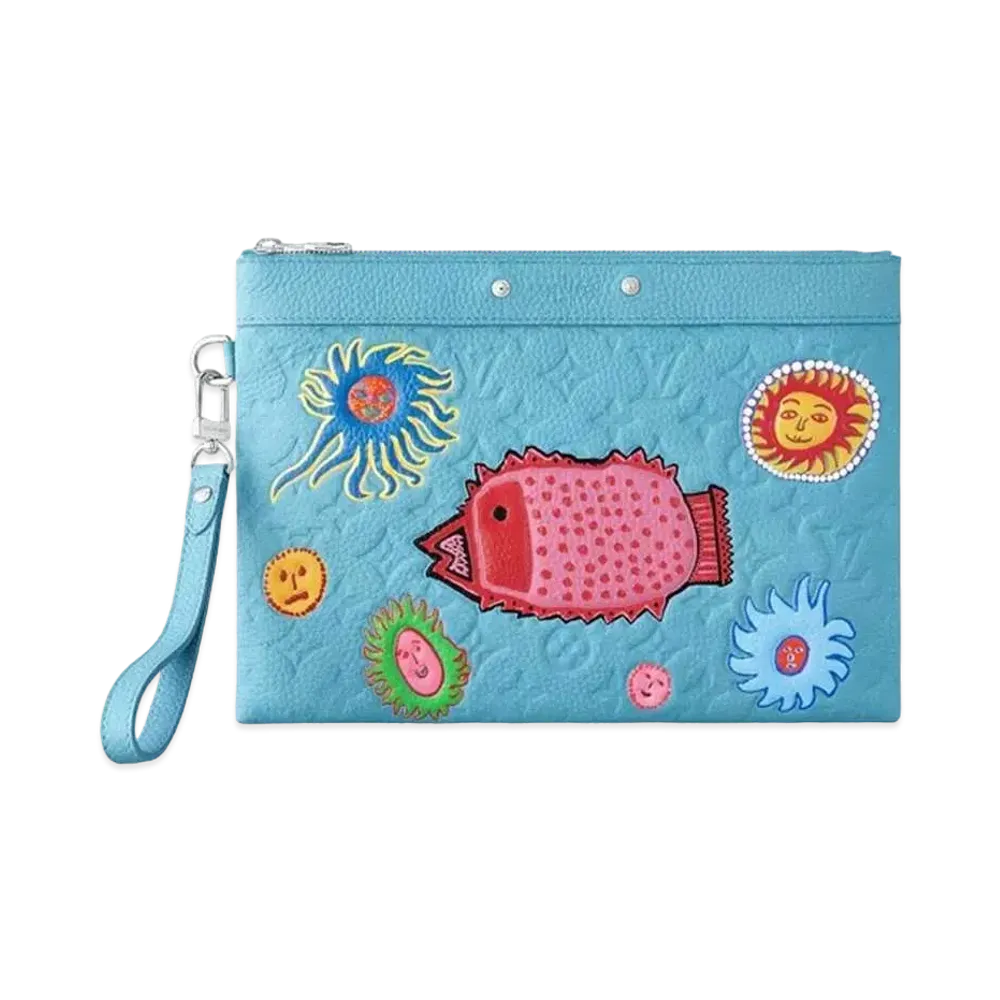 Louis Vuitton x Yayoi Kusama Pochette To Go Taurillon Monogram Leather My Eternal Soul "Bleu"