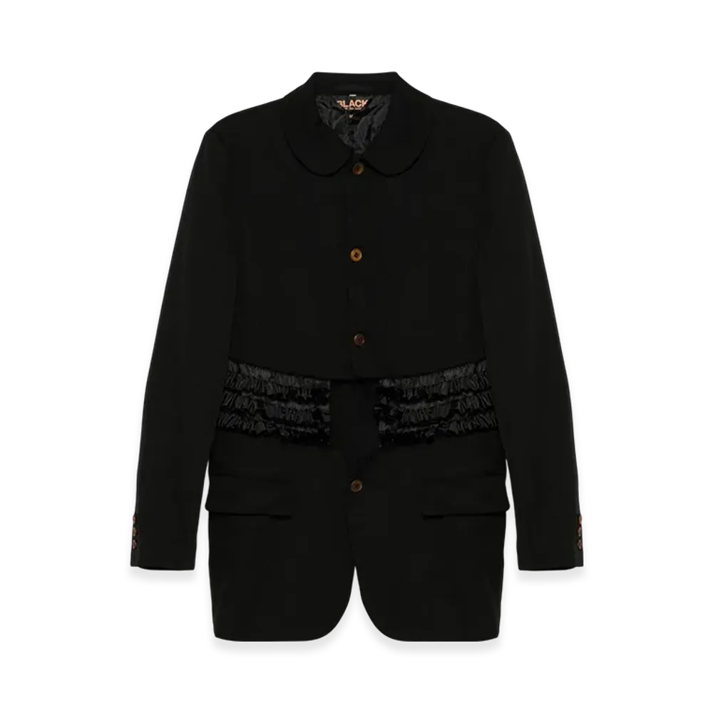 BLACK COMME des GARCONS Ruffle Shirt Jacket "Gray"