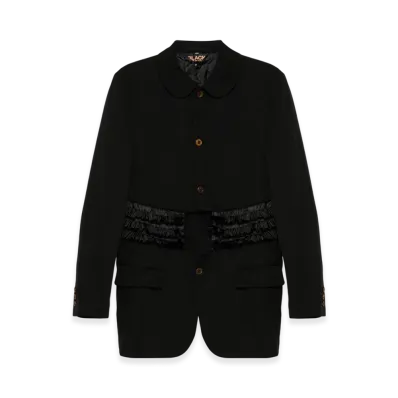 BLACK COMME des GARCONS Ruffle Shirt Jacket "Gray"