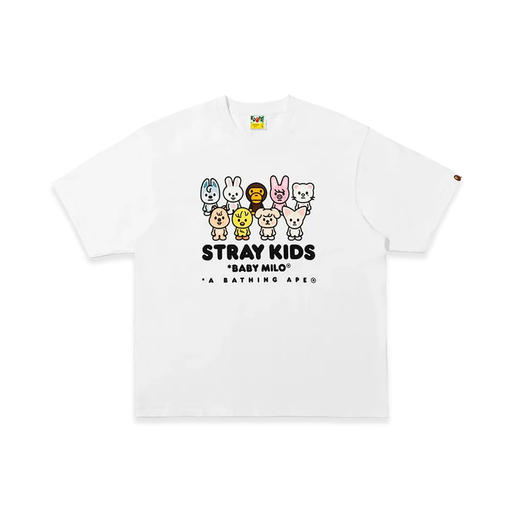 A BATHING APE x Stray Kids SKZOO Family Baby Milo Tee "White"