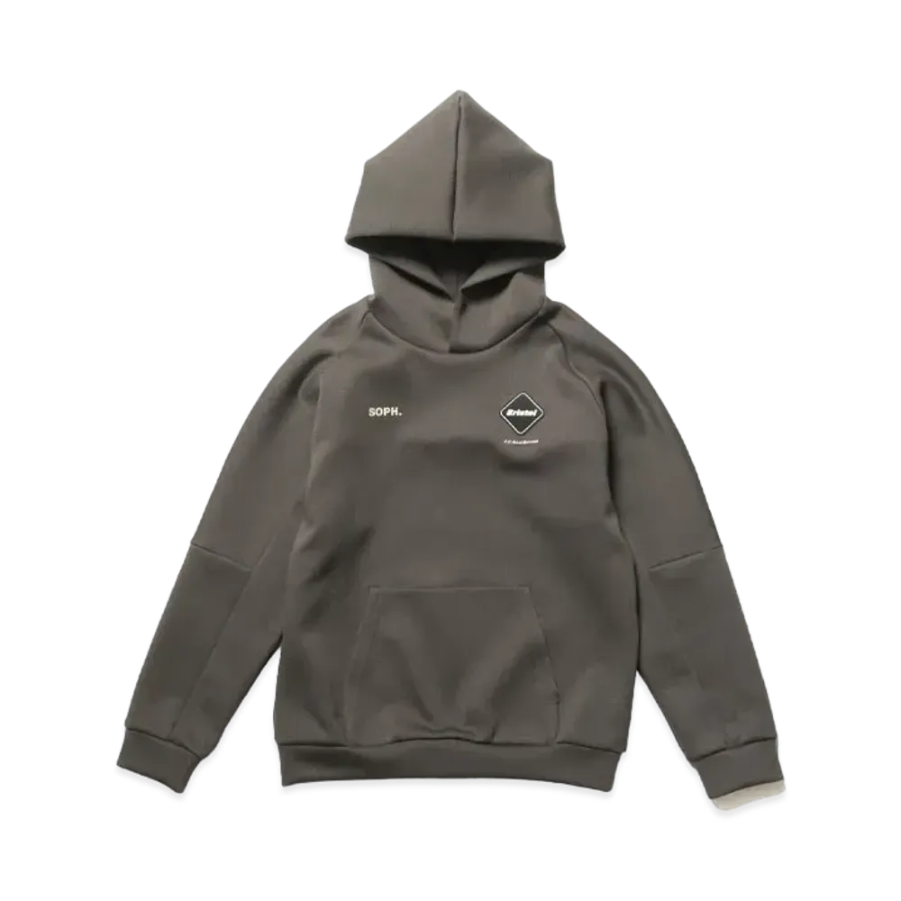 F.C.Real Bristol Tech Sweat Big Logo Hoodie (Kids) "Khaki"