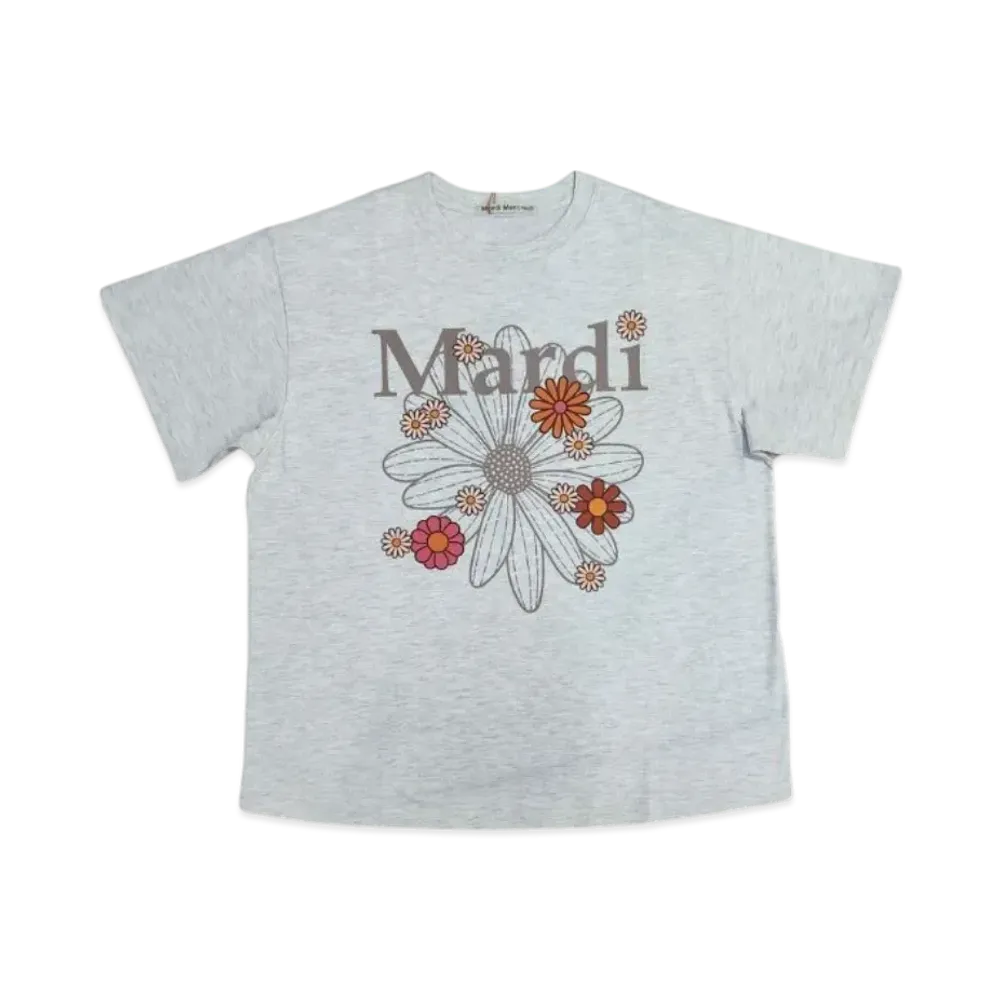 Mardi Mercredi Tshirt Flowermardi Blossom "Oatmeal Taupe"
