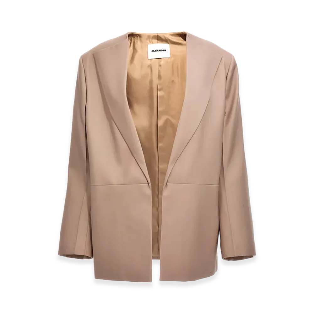 Jil Sander Women's Single-Breasted Blazer Jacket "Beige"