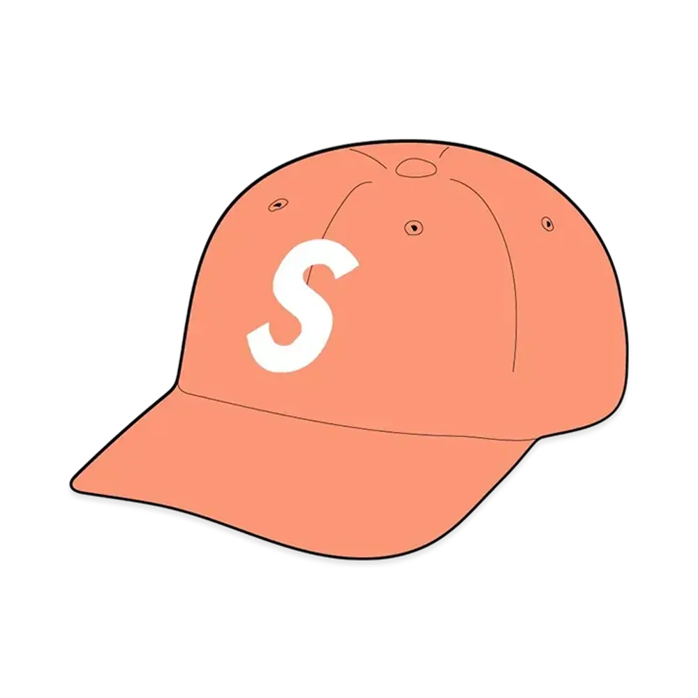 Supreme Cordura Ripstop S Logo 6-Panel "Coral"