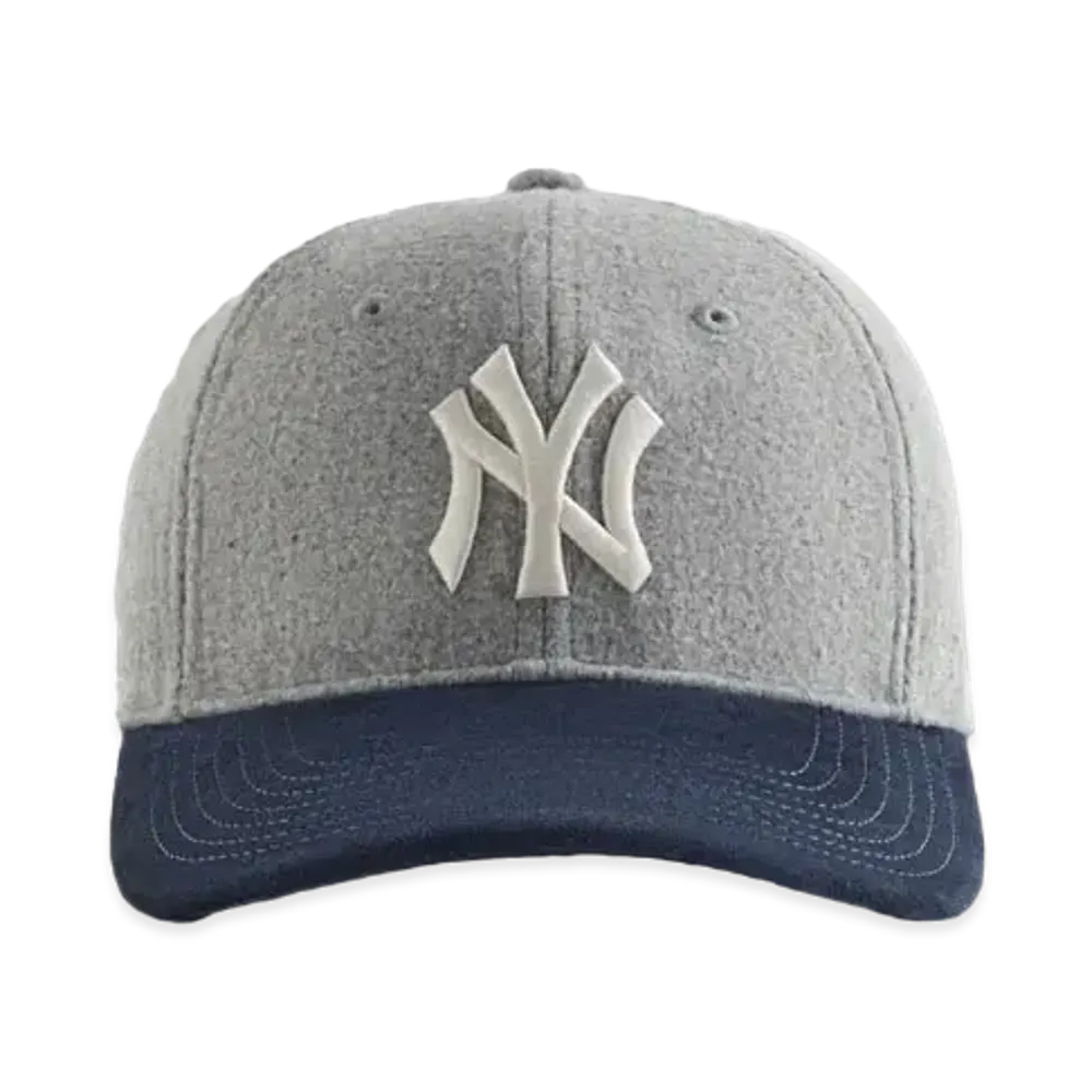 Kith & '47 for New York Yankees Unstructured Wool Fitted With Suede Brim "Heather Grey"