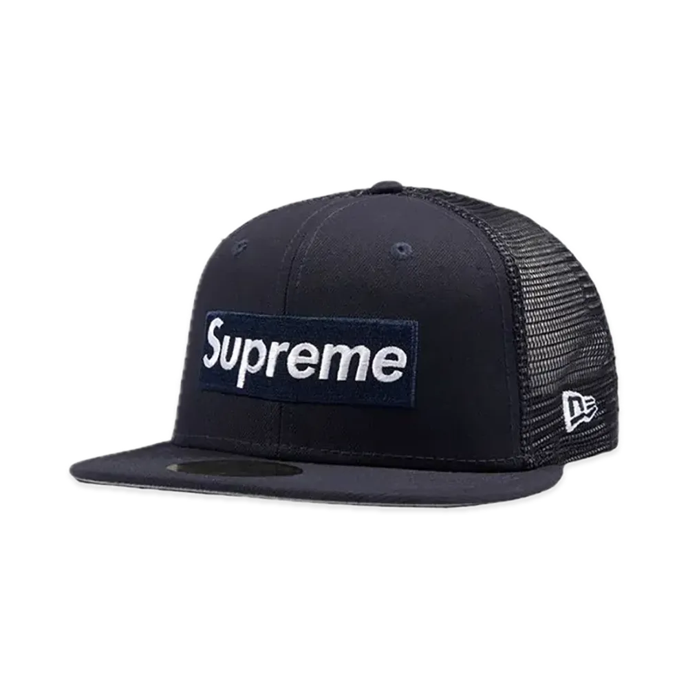 Supreme Box Logo Mesh Back New Era "Navy" (23SS)