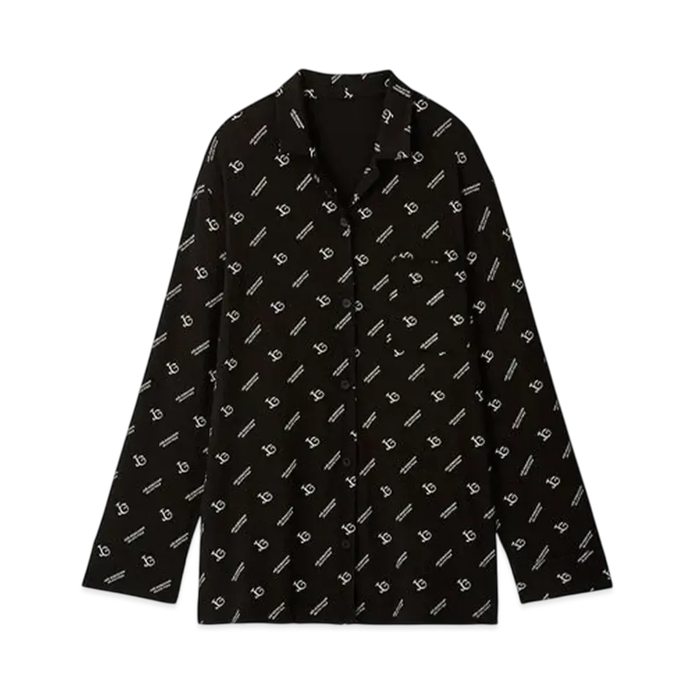 GELATO PIQUE x JOEL ROBUCHON All-Over Pattern Shirt "Black"