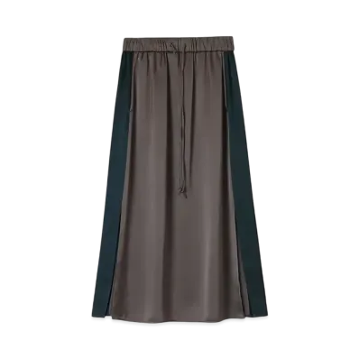 Paul Smith Women's Contrast Satin Skirt "Moca"