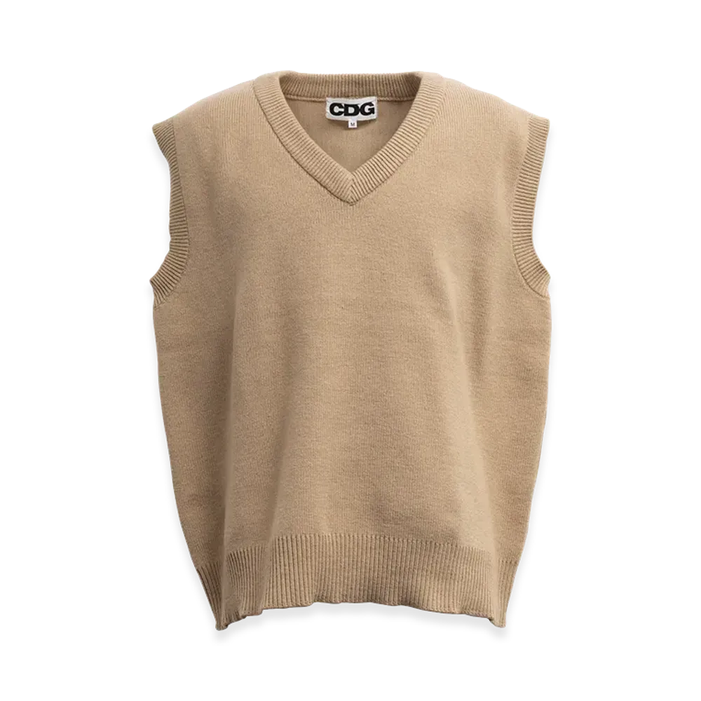 COMME des GARCONS CDG Oversized Pullover Vest "Beige"