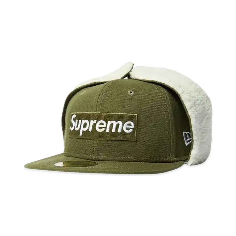 Supreme Earflap Box Logo New Era "Olive"