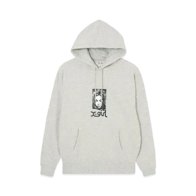 X-Girl Grunge Face Sweat Hoodie "Ash"