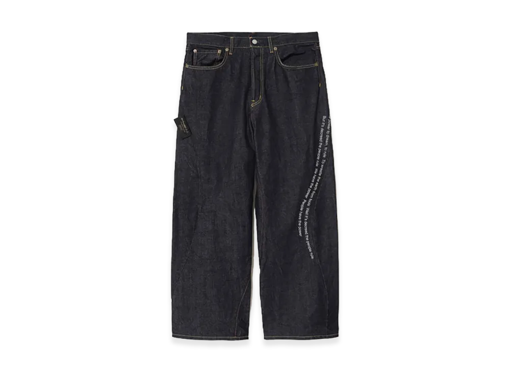 UNDERCOVER Rigid Denim Wide Pants "Indigo"