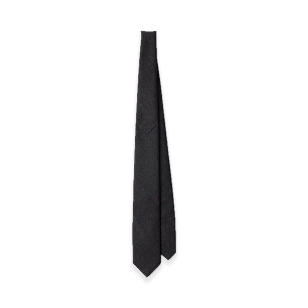 PRADA Wool Tie "Dark Gray"