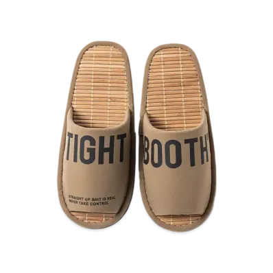 TIGHTBOOTH Big Label Room Sandal "Khaki"