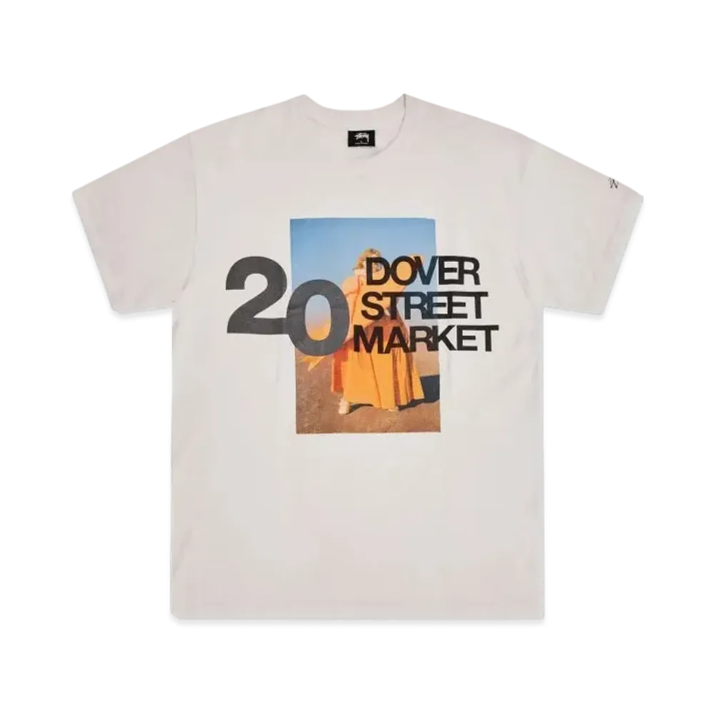 Dover Street Market London x Stussy 20th Anniversary Tee "White"