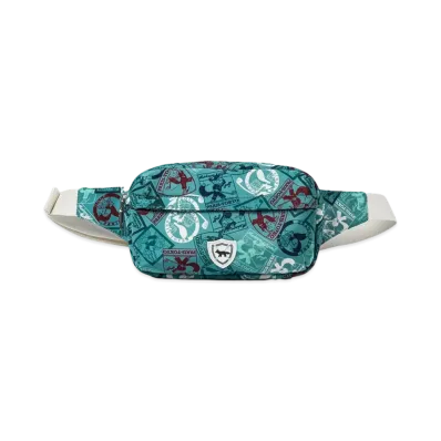 Maison Kitsune Golf Stamp Print Bum Bag "Blue Green"