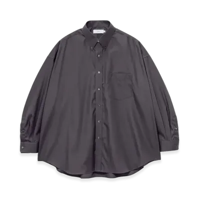 Graphpaper Easy Care Poplin L/S Oversized B.D Shirt "Gray"