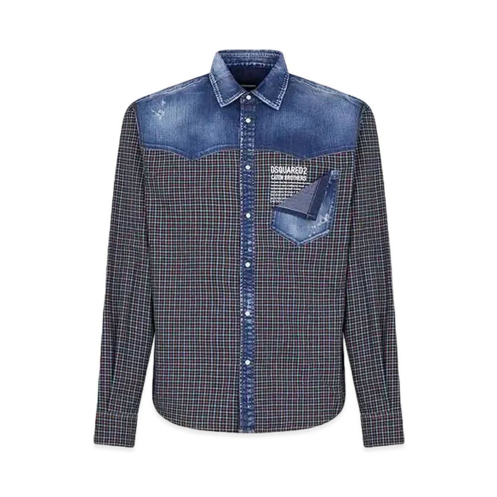 Dsquared2 Street Mixed Flannel Shirt "Multicolor"
