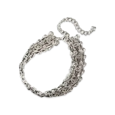 CHANEL Choker Metal & Diamantes "Silver/Crystal"