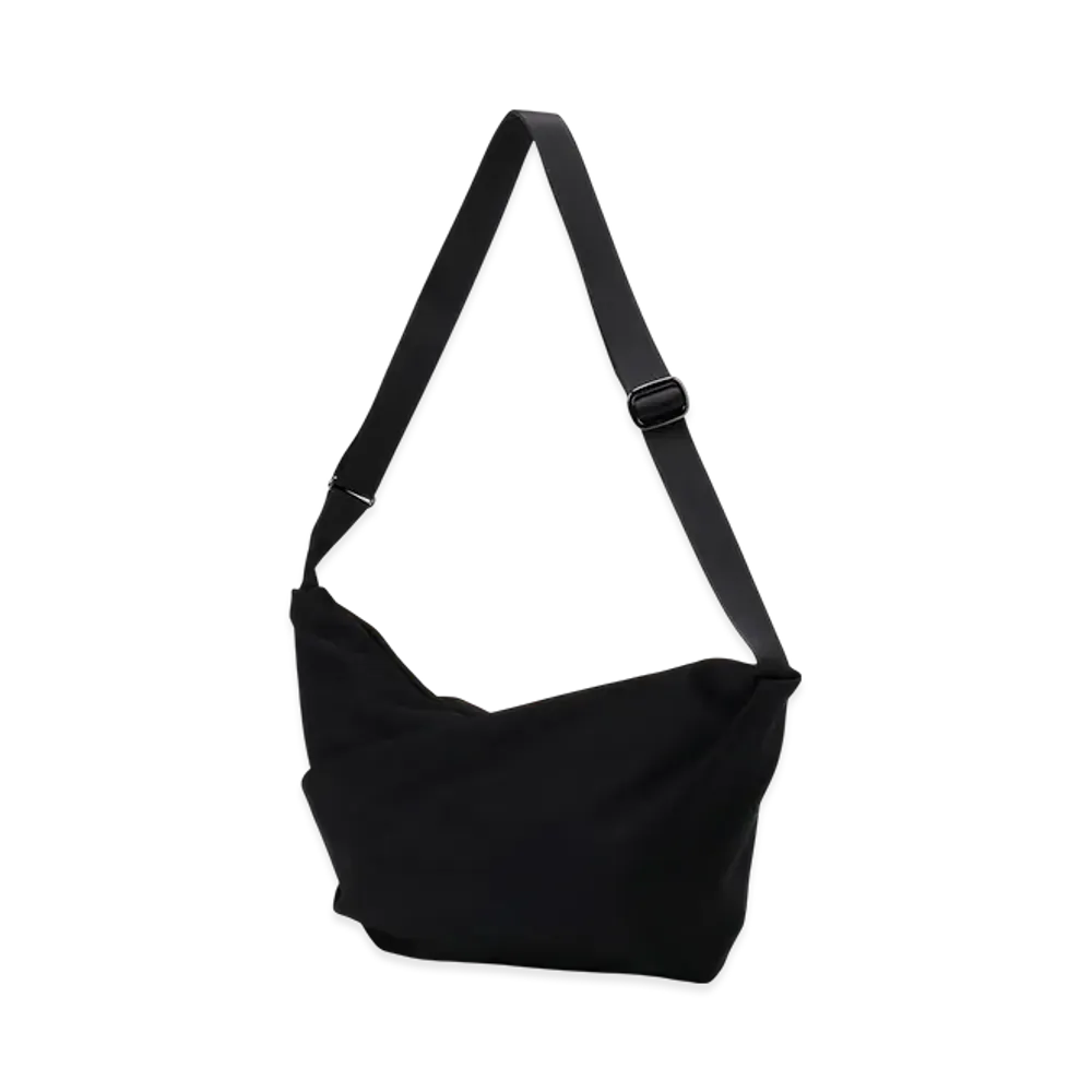 Yohji Yamamoto POUR HOMME Wool Gabardine Nylon Tape Drape Sacoche "Black"