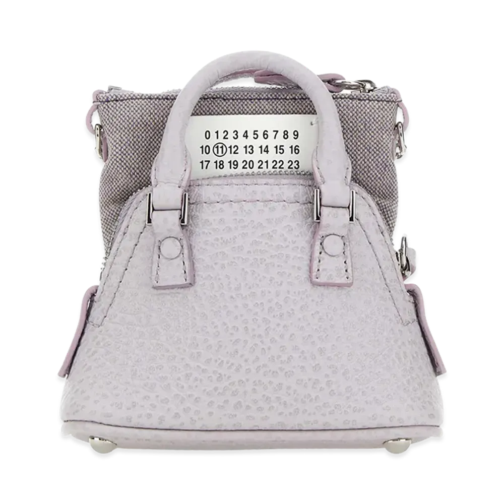 Maison Margiela Women's Lilac Leather & Fabric 5AC Classique Baby Handbag "Purple"