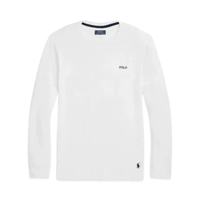Polo Ralph Lauren Waffle Knit Crewneck Long T-shirt "White"