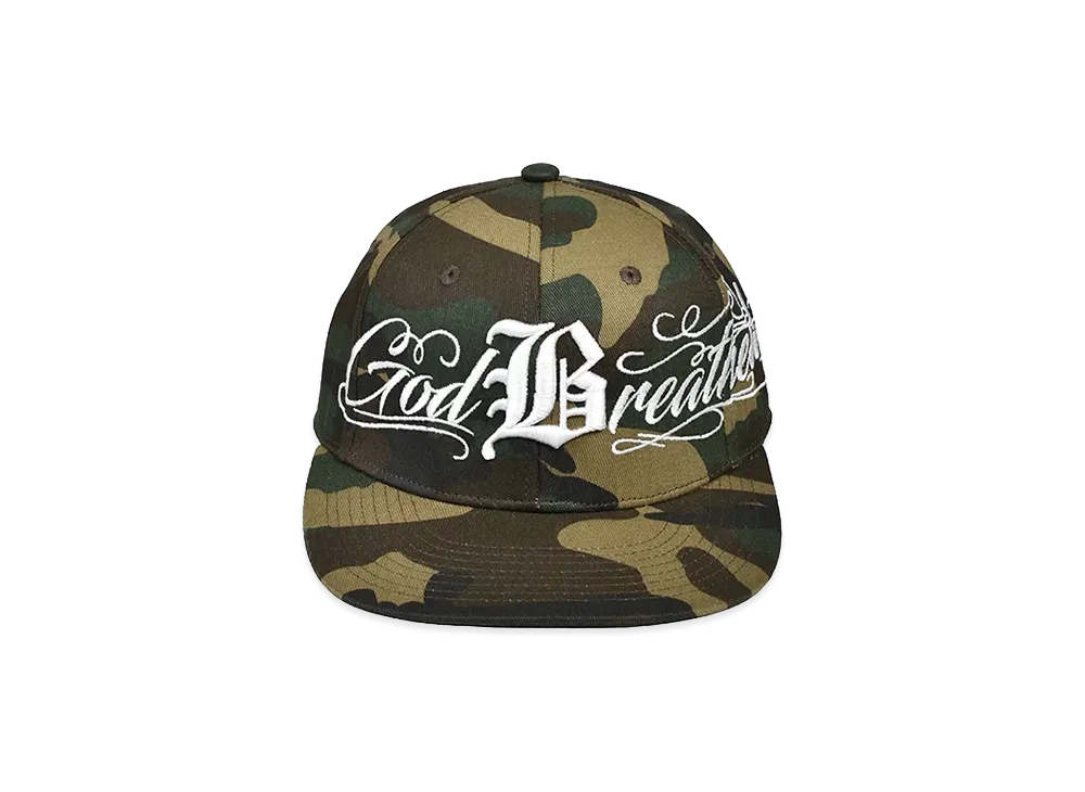 BREATH x NUBIAN x STUDIO 33 6 Panel Snapback Cap "Camo"