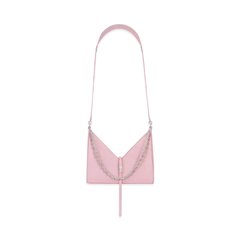 GIVENCHY Small Cut Out Bag in Box Leather with Chain "Pink"